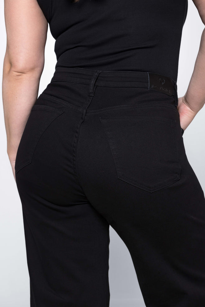 Fox Factor Dixi Mexico Black Wide Leg Jeans for Curves (L30 & L32)