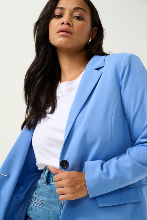 Sakira Blue Suit Blazer by Kaffe Curve