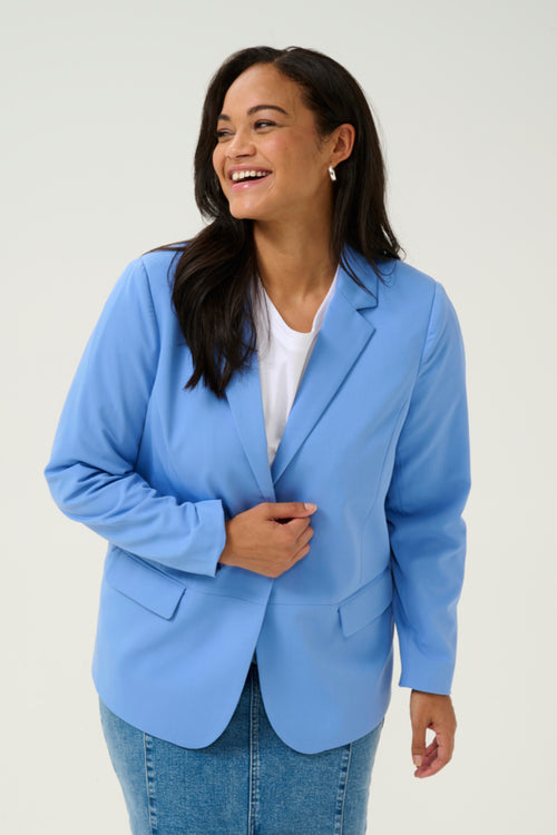 Sakira Blue Suit Blazer by Kaffe Curve