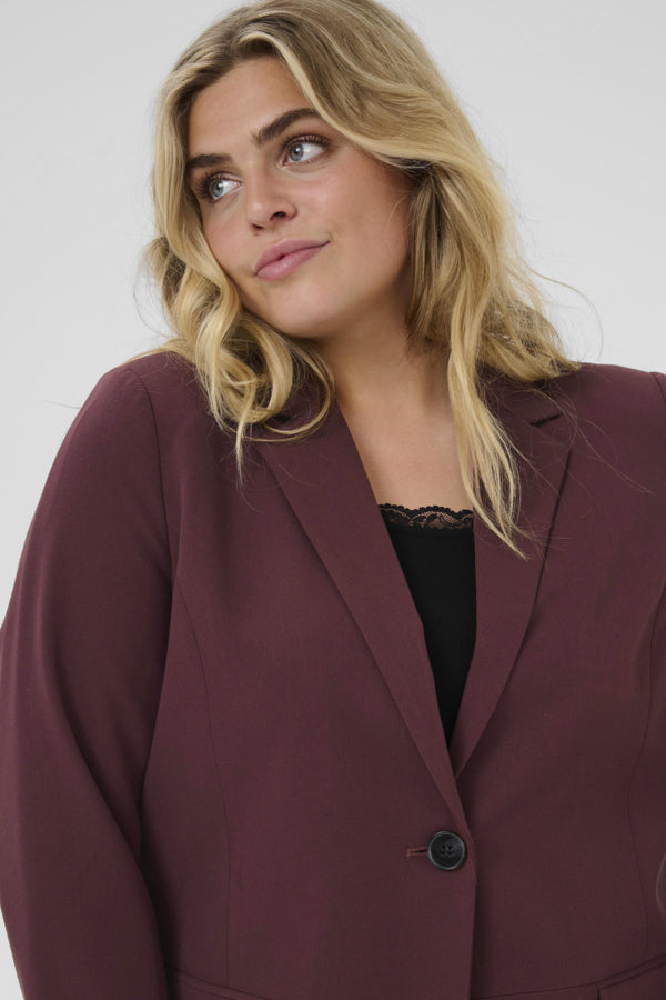 Sakira Burgundy Blazer by Kaffe Curve
