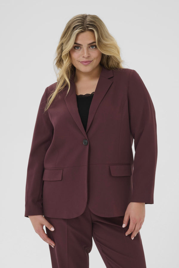 Sakira Burgundy Blazer by Kaffe Curve