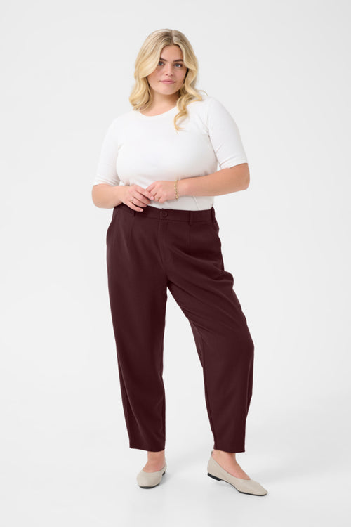 Merla Burgundy Pants by Kaffe Curve