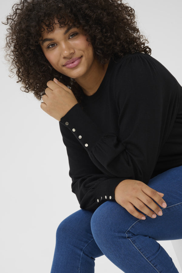 Lizzy LS Black Pullover by Kaffe Curve