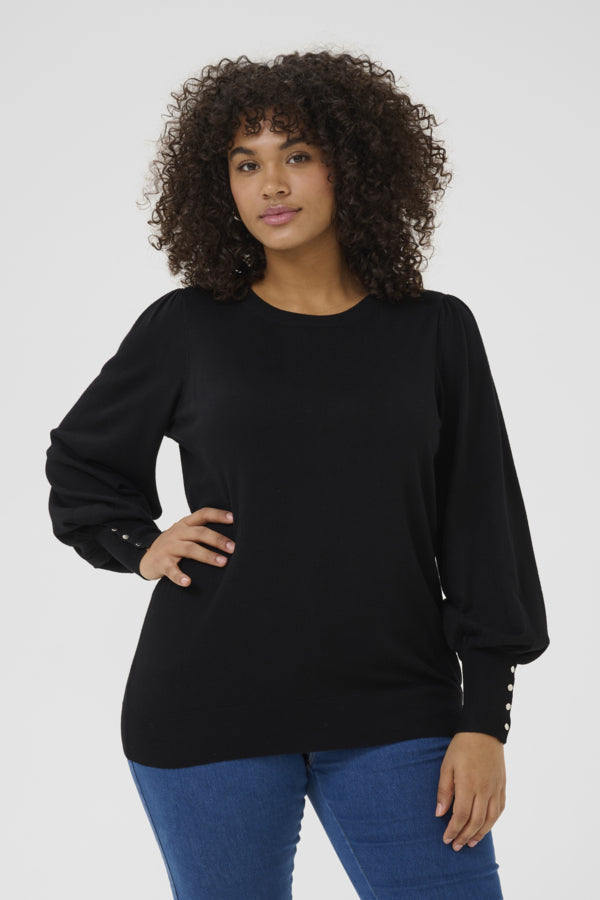 Lizzy LS Black Pullover by Kaffe Curve