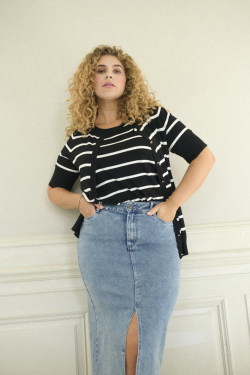 Darina Denim Skirt by Kaffe Curve
