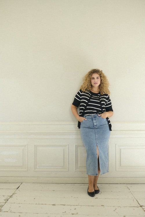 Darina Denim Skirt by Kaffe Curve
