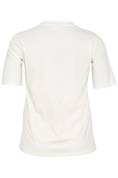 Merisa white t-shirt with glitter detail by Kaffe Curve
