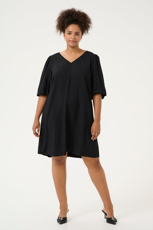 Gabbi Black Dress with Balloon Sleeves by Kaffe Curve