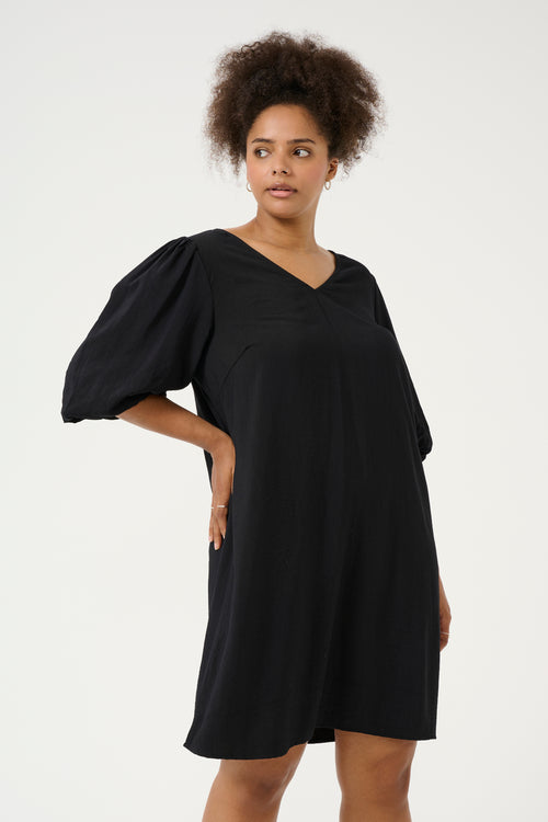 Gabbi Black Dress with Balloon Sleeves by Kaffe Curve