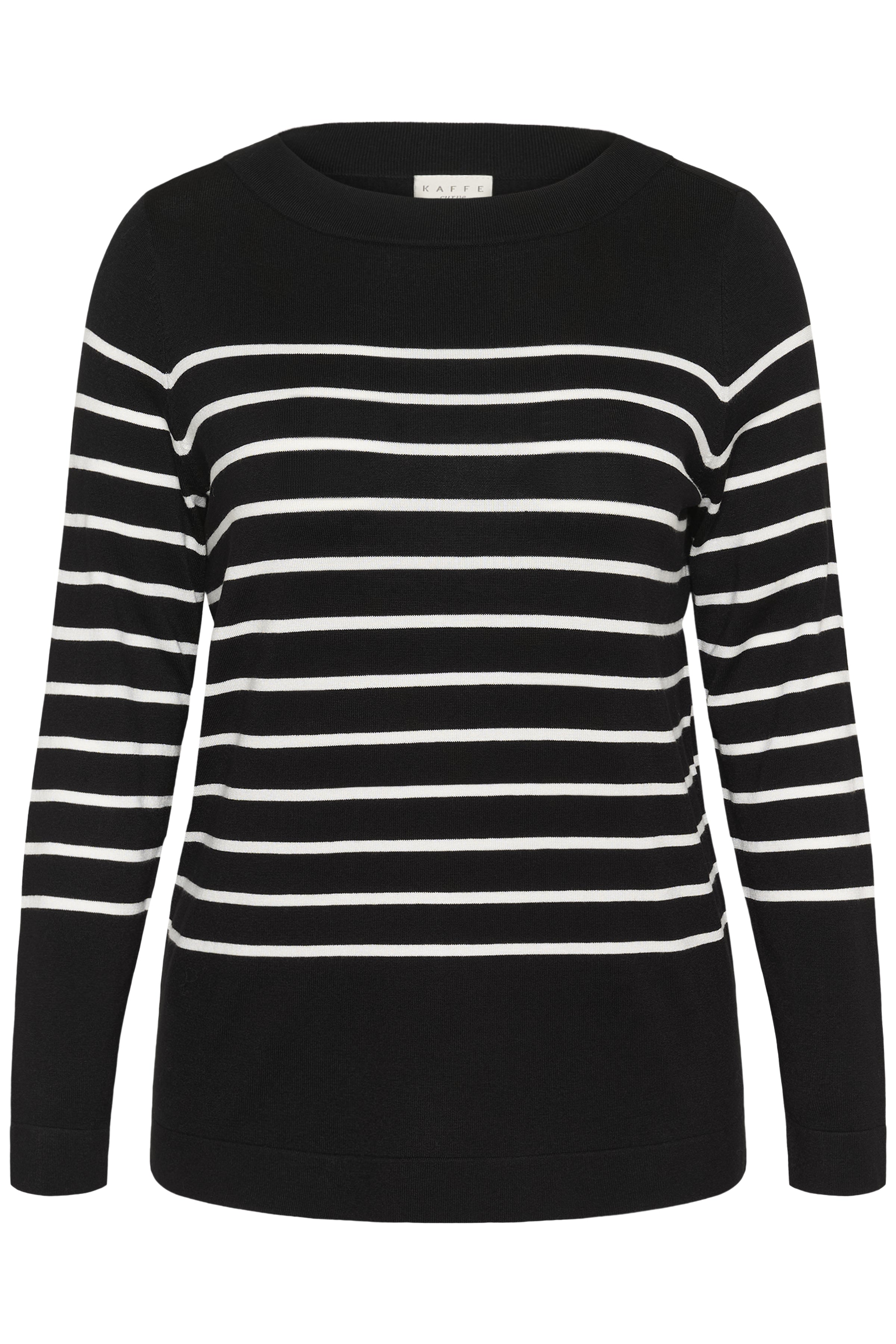 Lizzy Striped Boatneck Shirt by Kaffe Curve