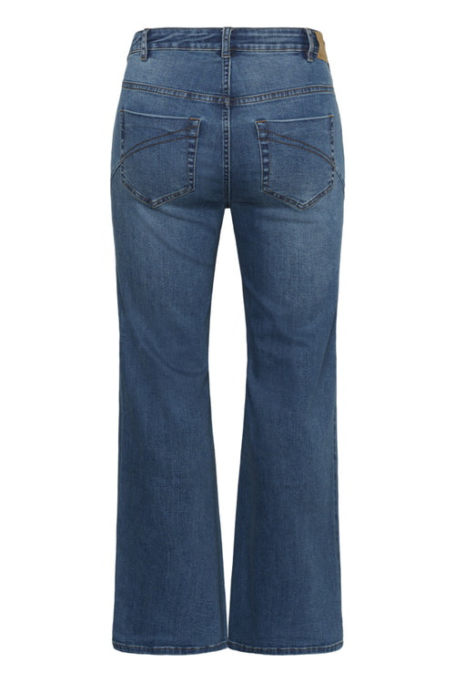 Flora flared blue jeans by Kaffe curve