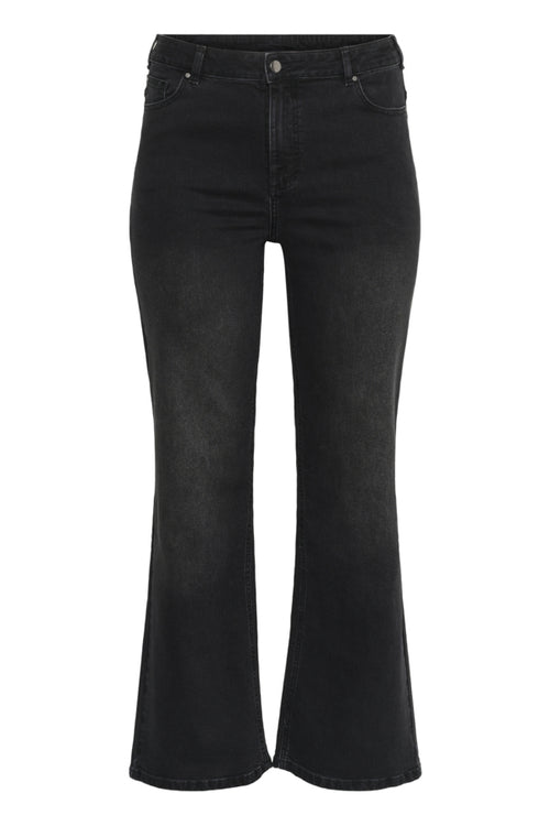 Flora flared black jeans By Kaffe curve