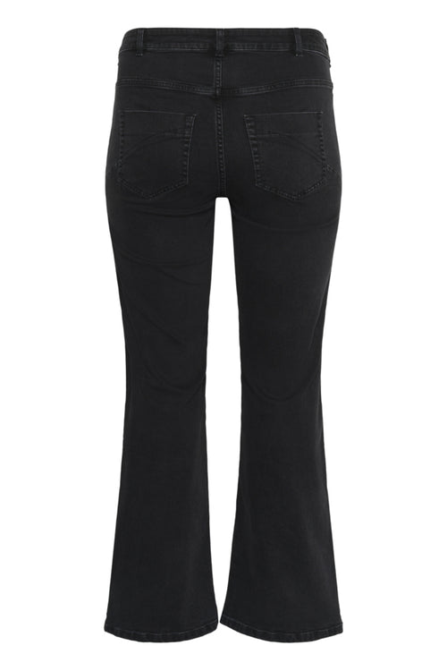 Flora flared black jeans By Kaffe curve