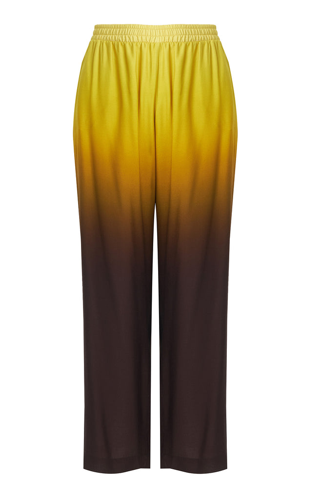 Mat Fashion Degrade Trousers Yellow Brown