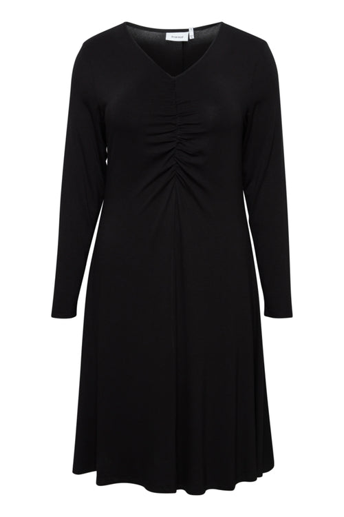 Fransa Black Dress with Detail