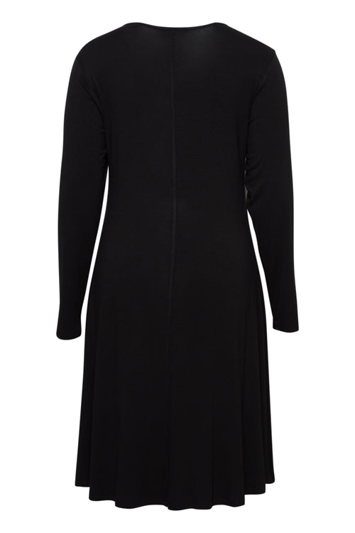 Fransa Black Dress with Detail