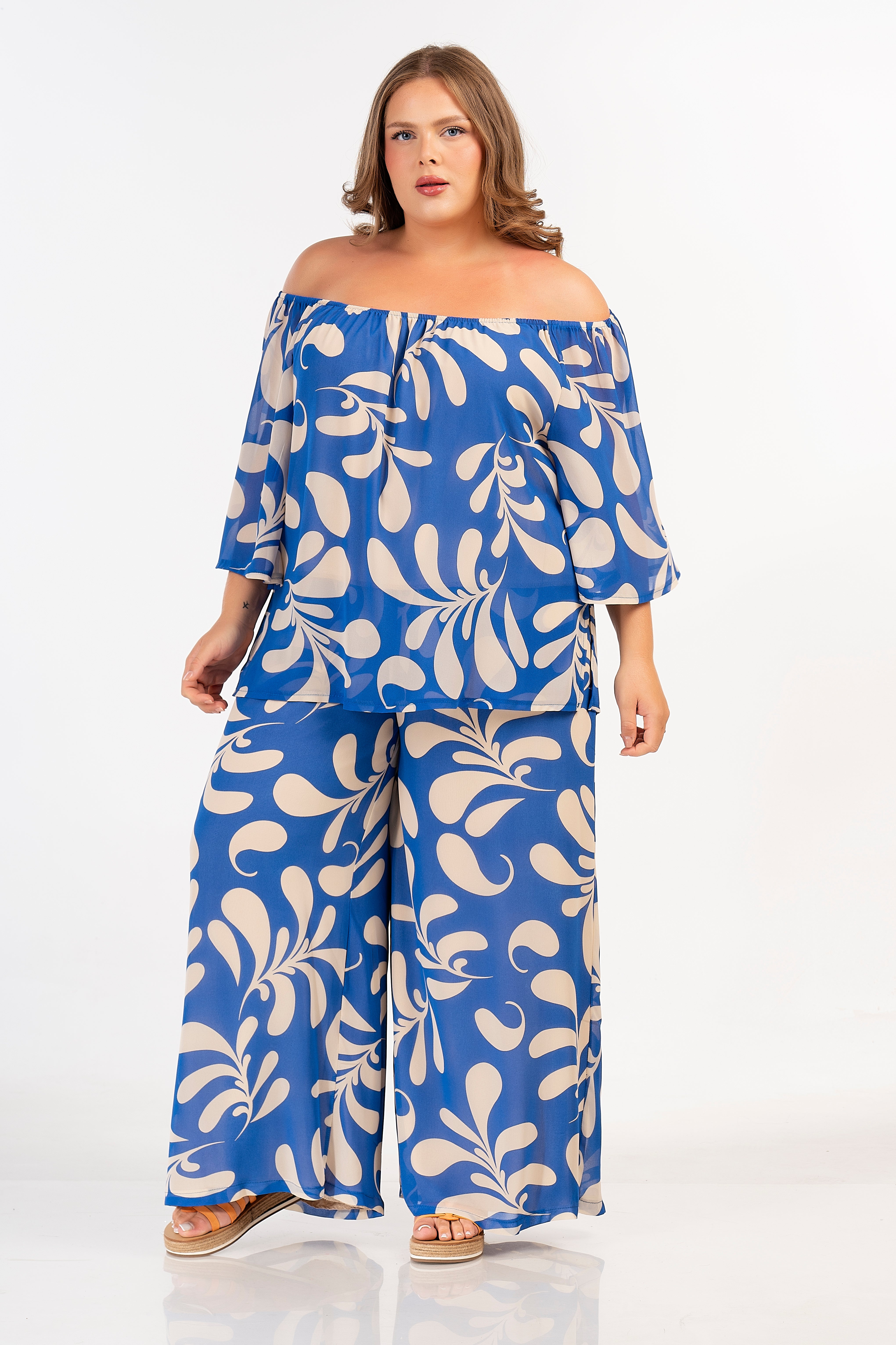 31305 Printed Blouse by Curviss