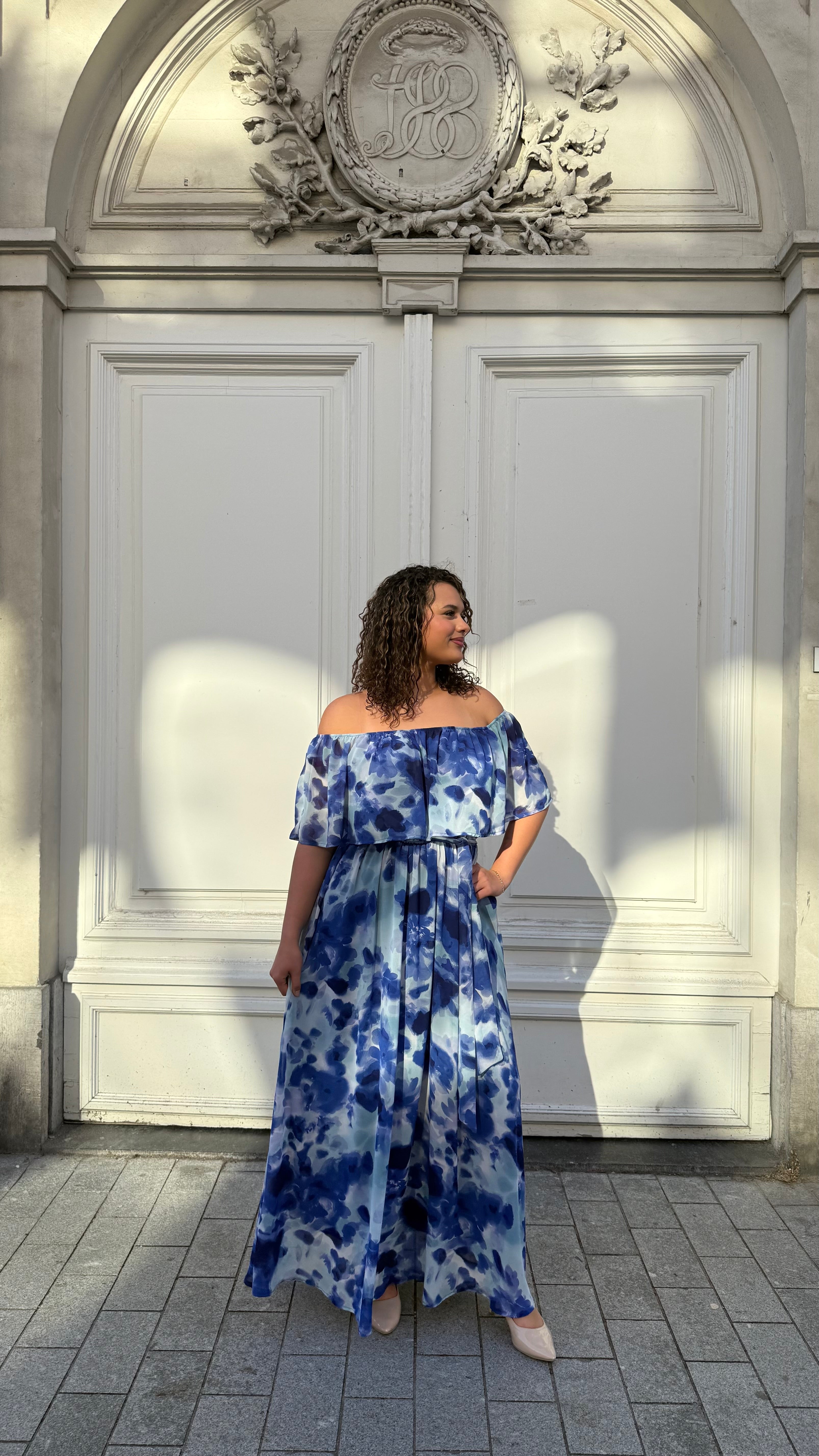 92723 Floral Maxi Dress By Curviss