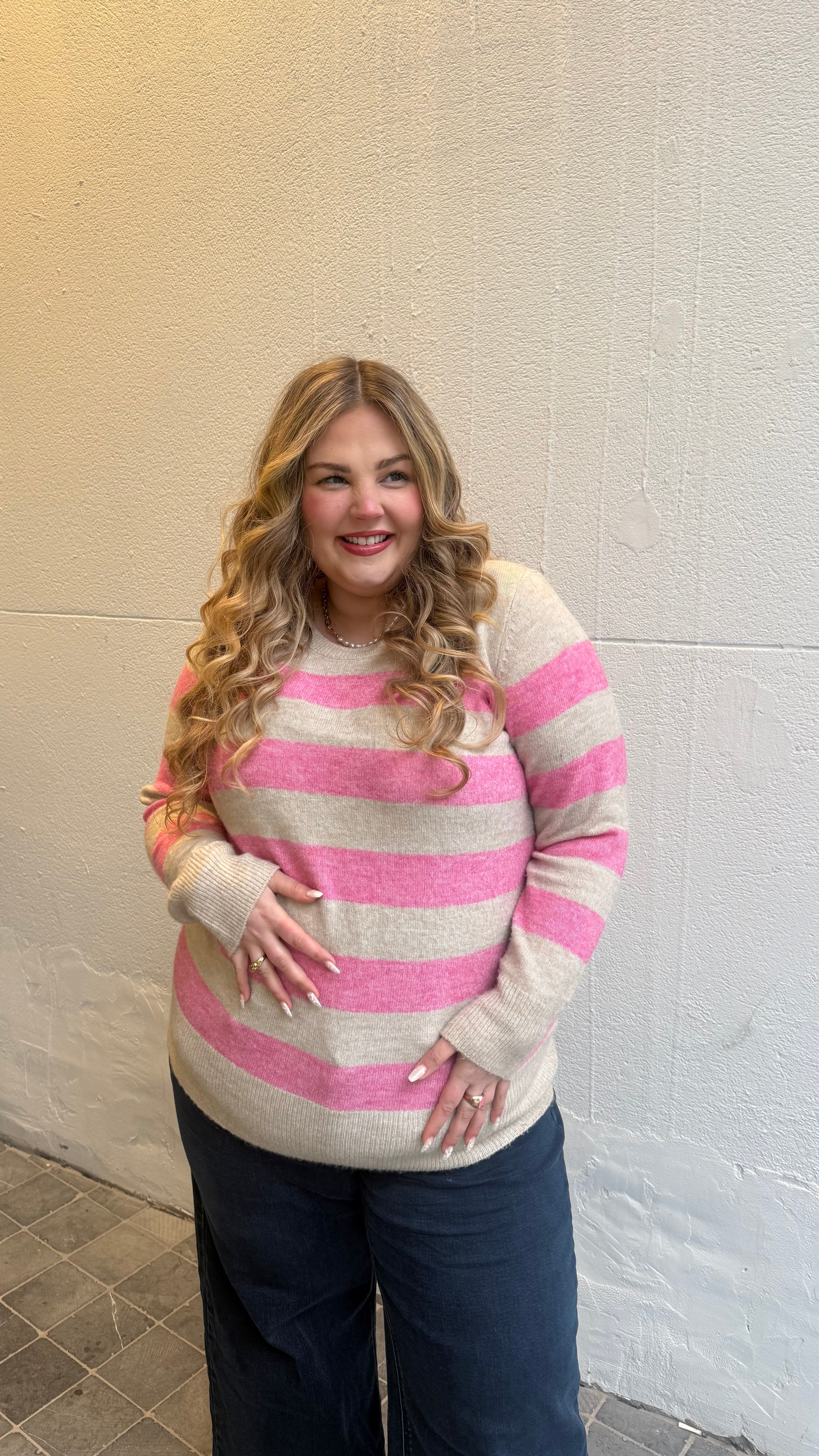 Niela Striped Pullover by Kaffe Curve