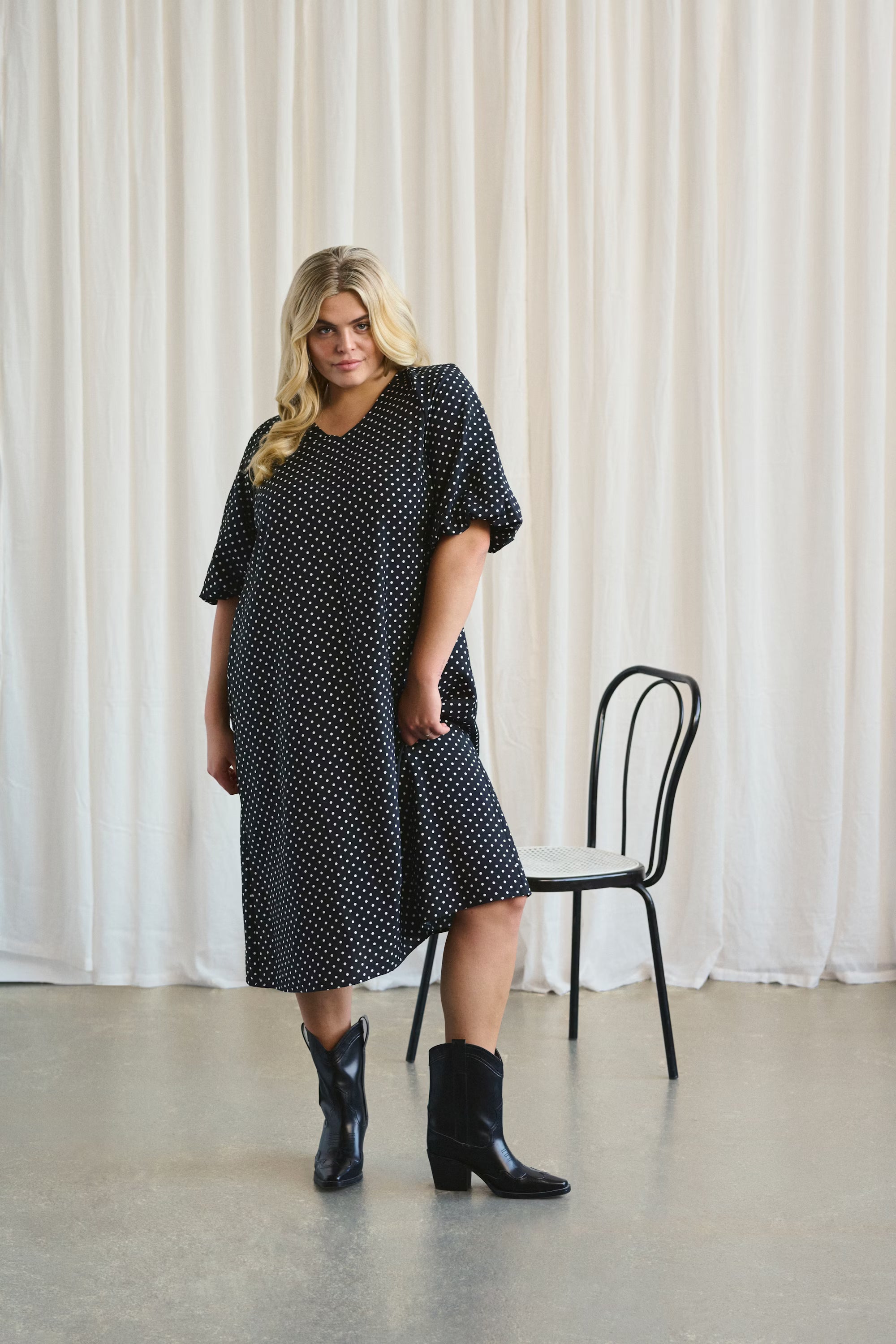 Gina Polkadot Dress by Kaffe Curve