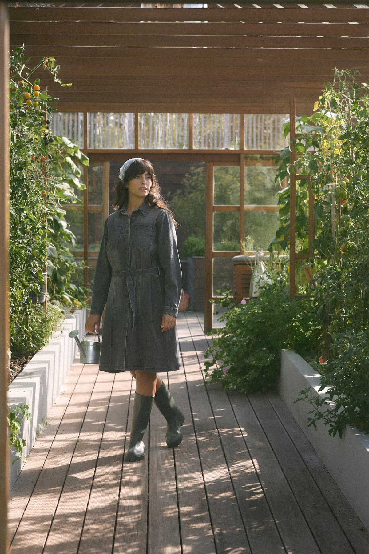 Ally Grey Denim Dress by Kaffe Curve