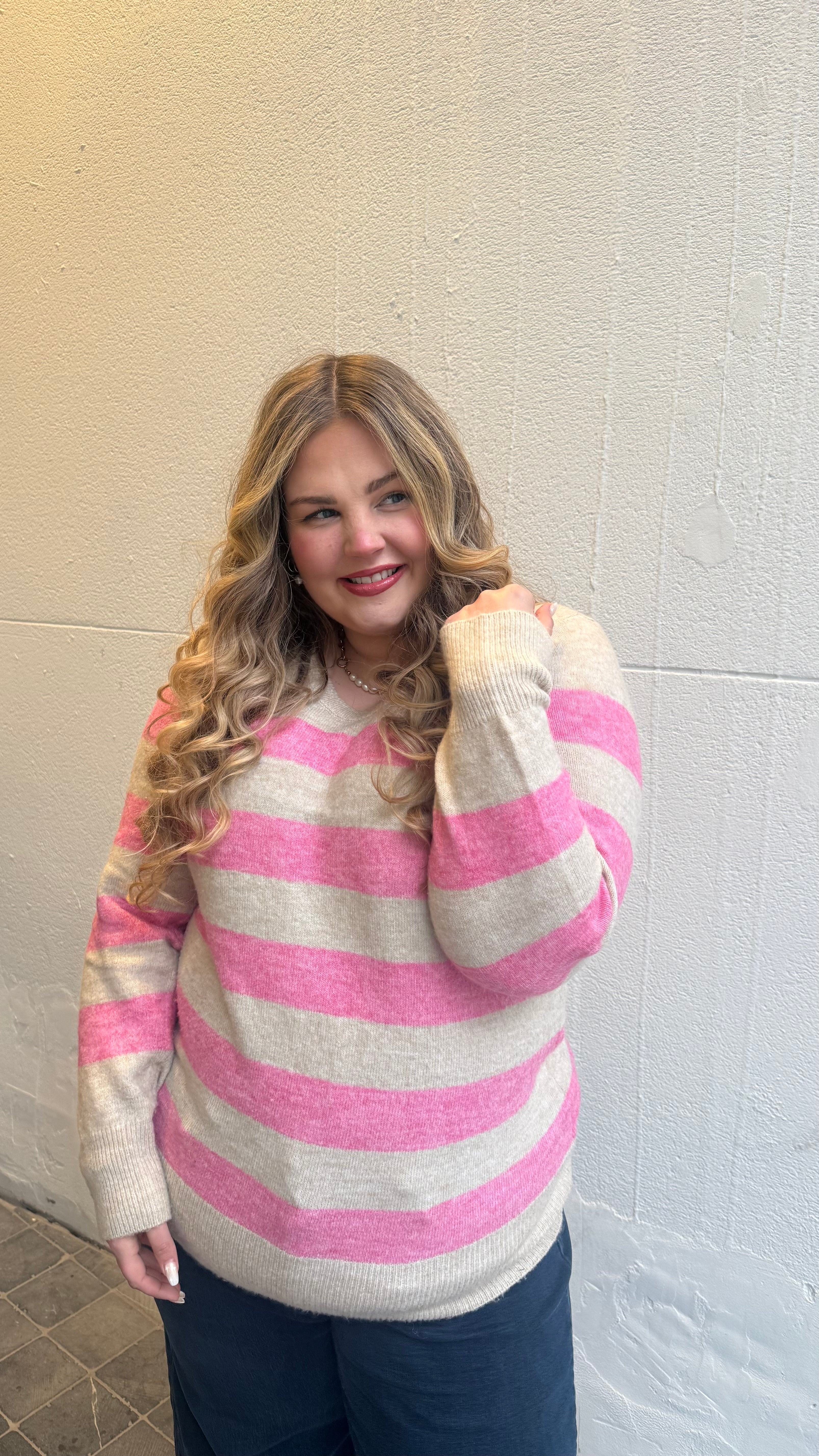 Niela Striped Pullover by Kaffe Curve