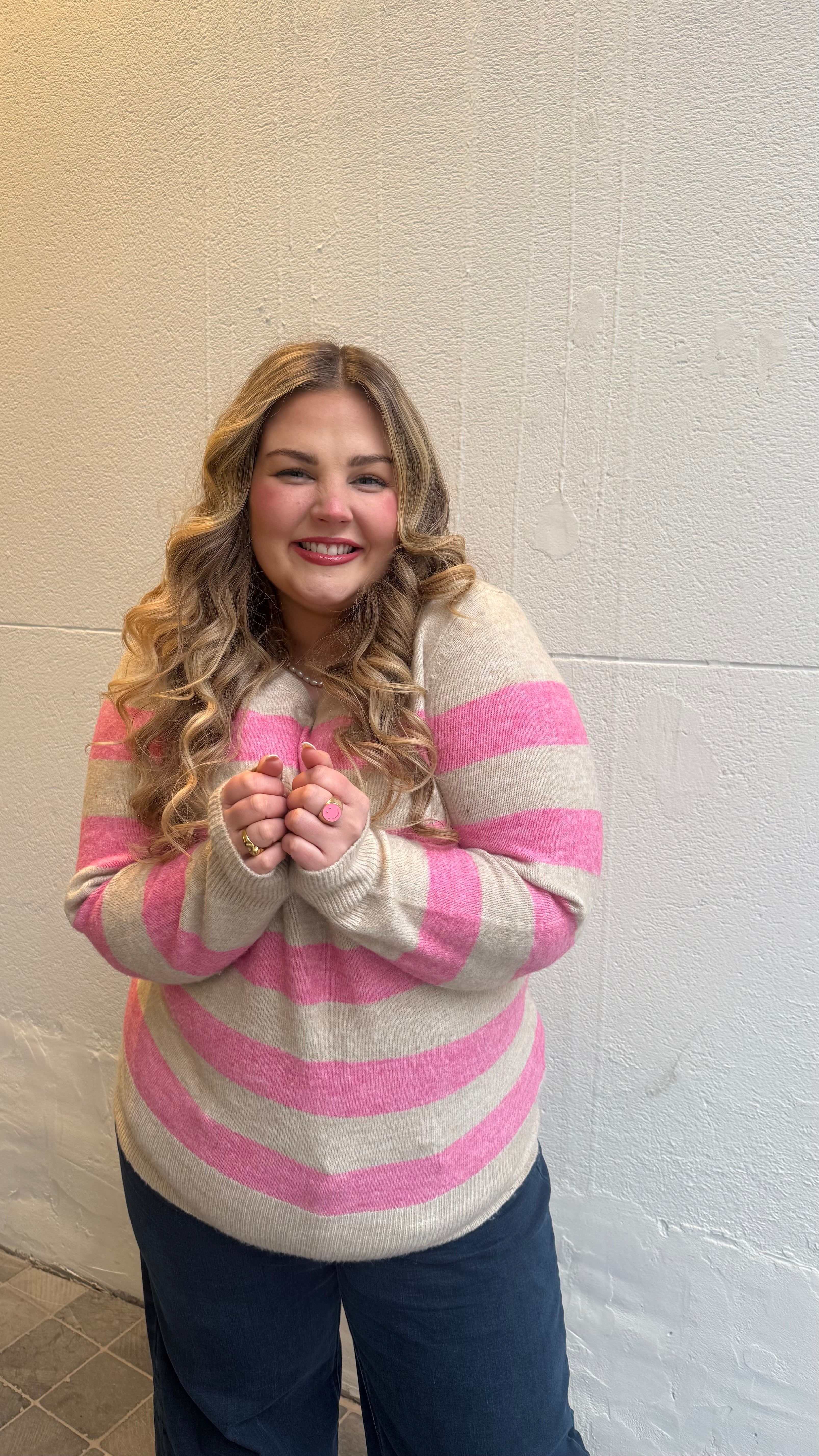 Niela Striped Pullover by Kaffe Curve