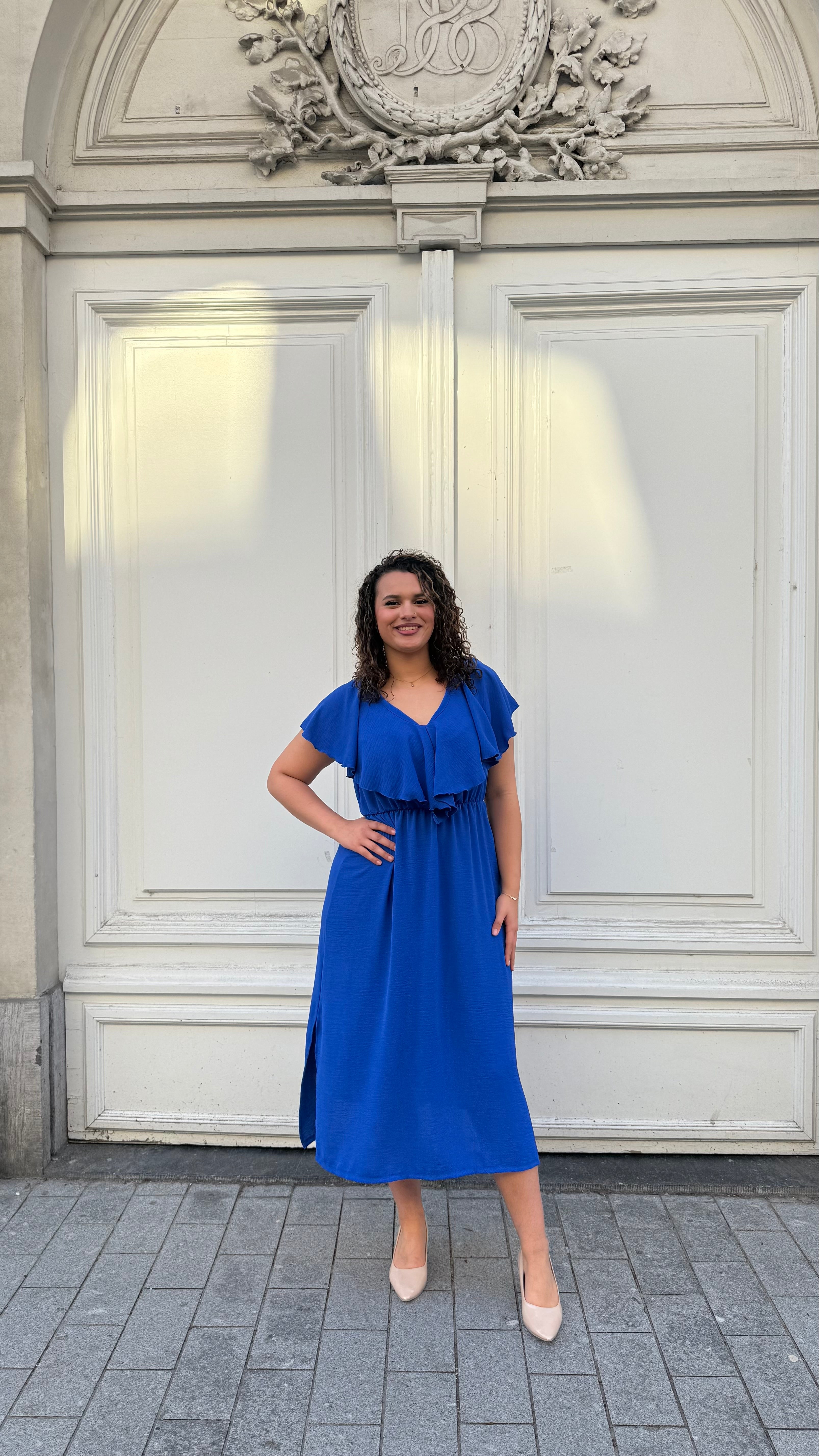 92682 Romantic Playful Dress by Curviss (Available in 2 colors)