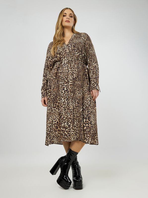 Mat Fashion Animal Print Dress