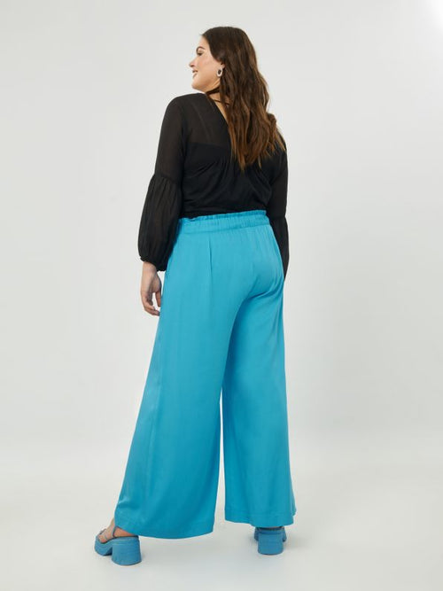 Mat Fashion Turquoise Wide Trousers 2034