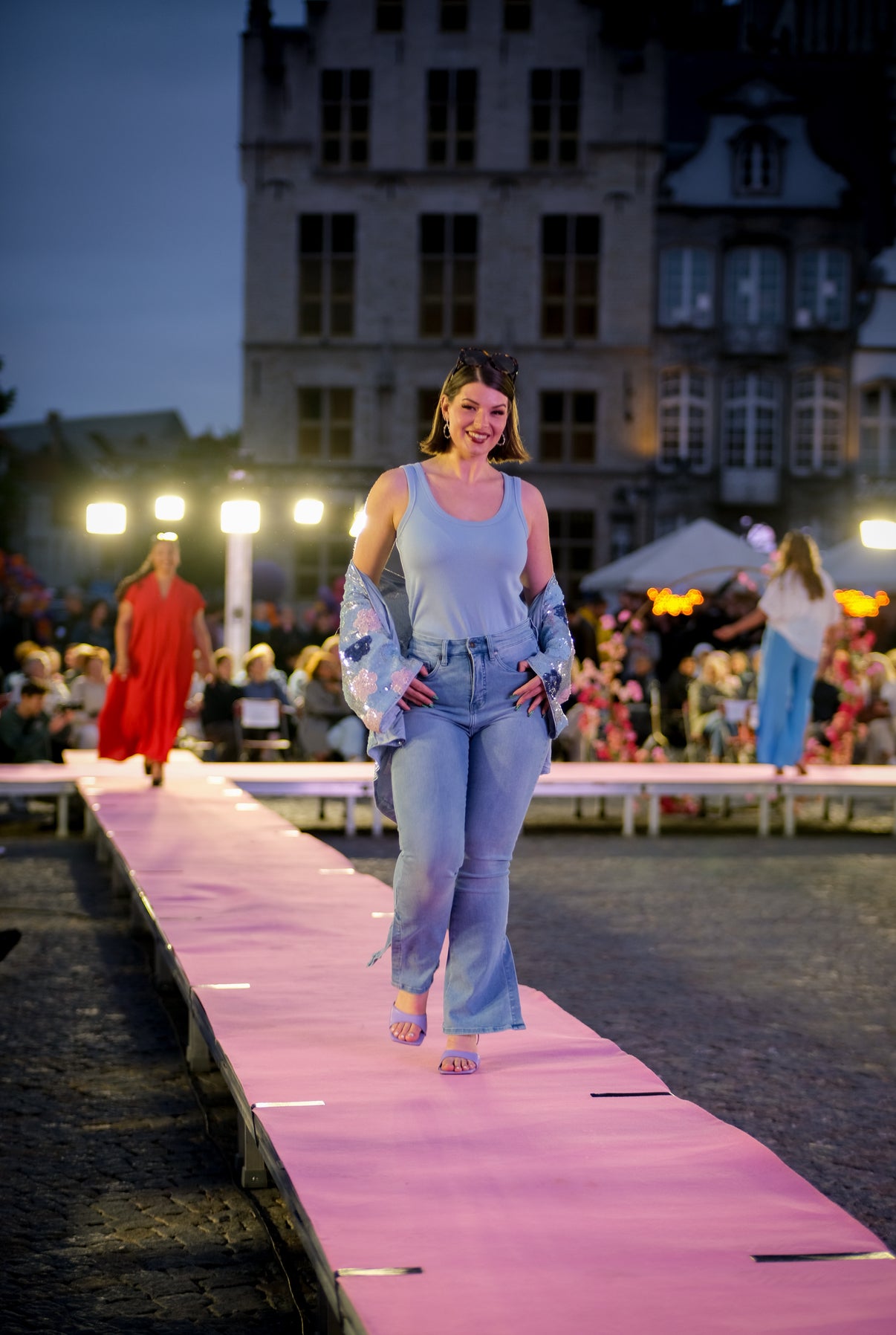 Fox Factor Bobi Split Fiji Blue Jeans for Curves CATWALK COLLECTION