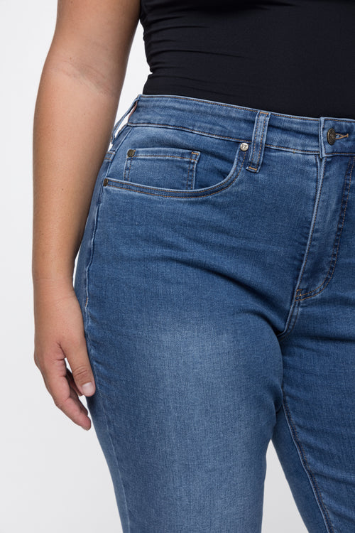 Fox Factor Gigi Monza Blue Mom Fit Jeans for Curves