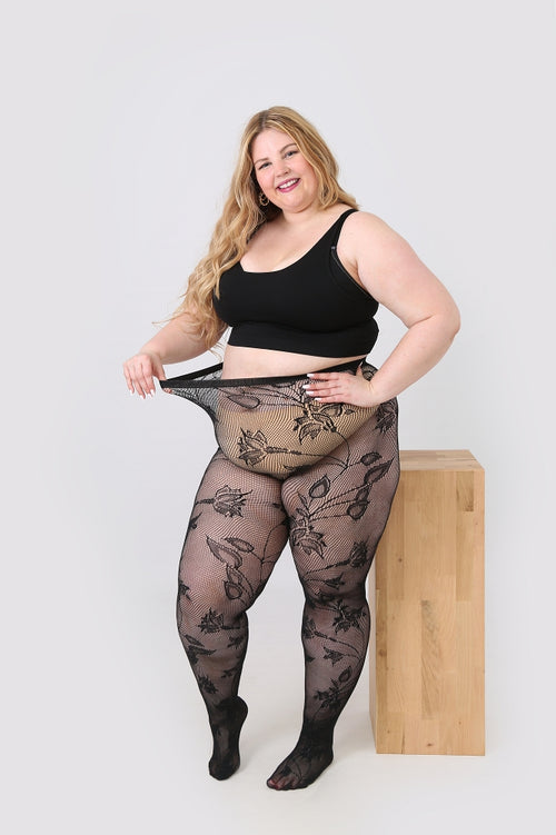 Panty Quesse Fashion Netpanty Floreali