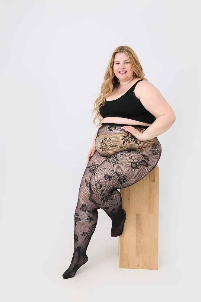 Panty Quesse Fashion Netpanty Floreali