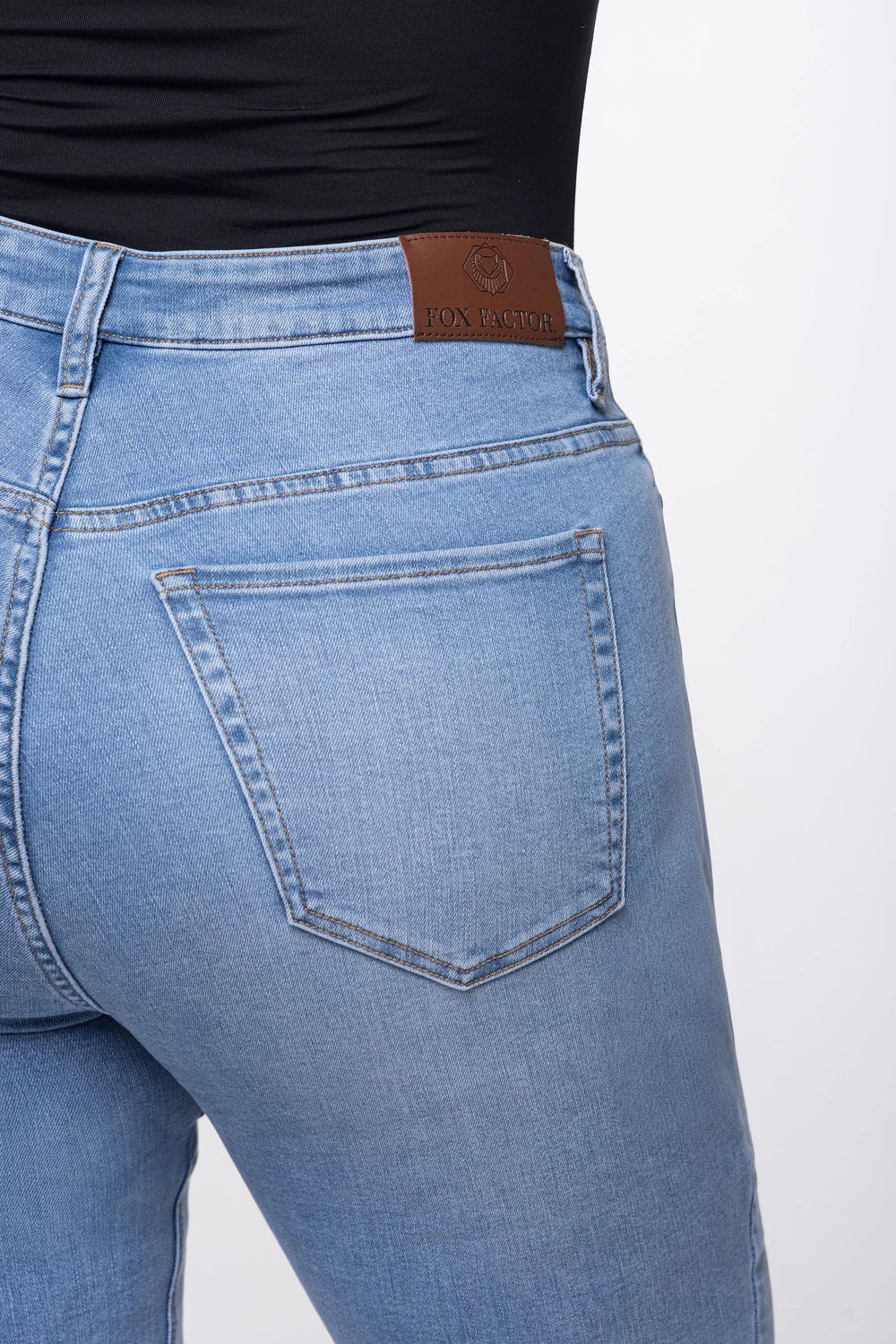 Fox Factor Roxi Milan Blue Straight Leg Jeans for Curves