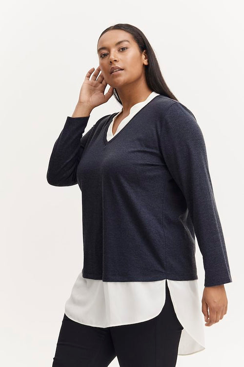 Fransa Build-in Blouse Pullover