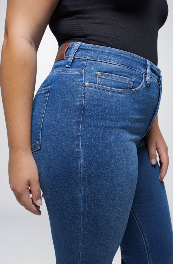 Fox Factor Rio Knox Blue Straight Fit Jeans for Curves L32