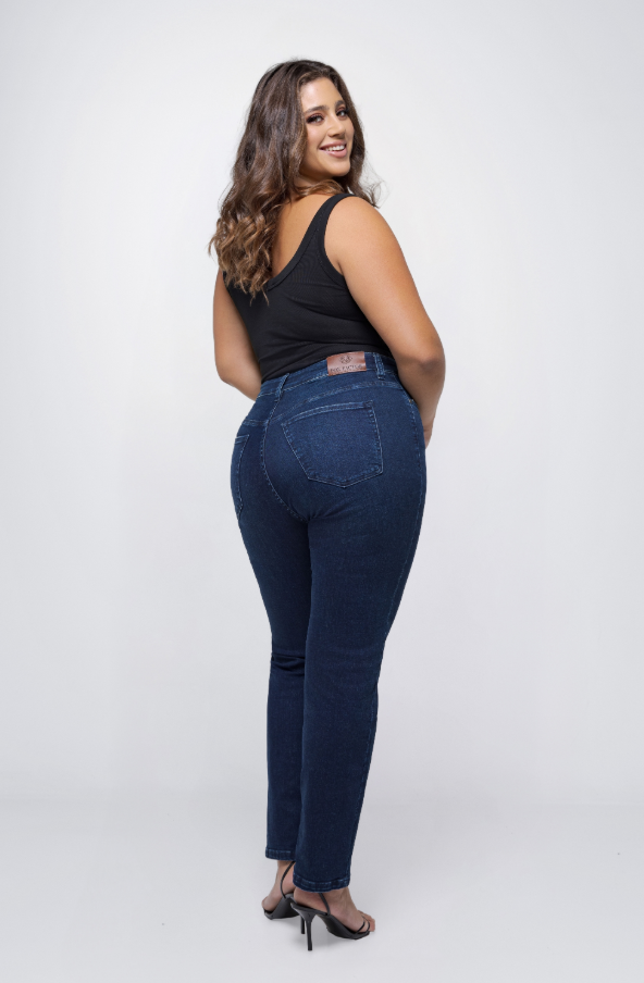 Fox Factor Rio River Blue Straight Fit Jeans for Curves L32