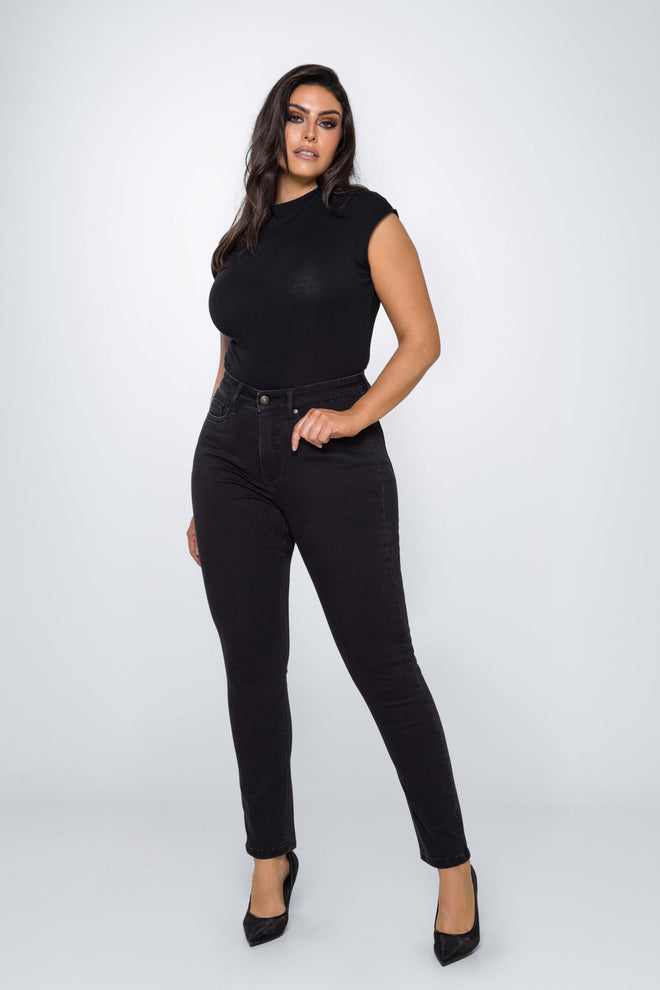 Fox FactorIri Raven Black Slim Jeans