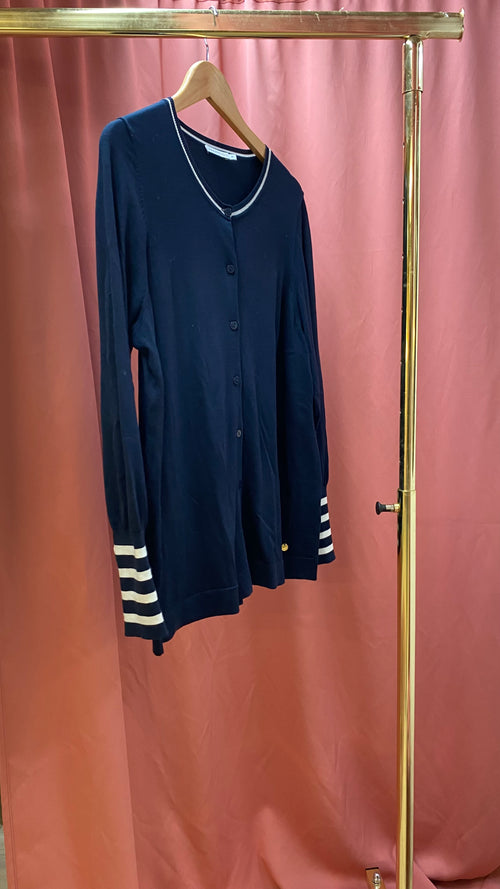 Secondhand donker blauwe cardigan Xandres Gold S6