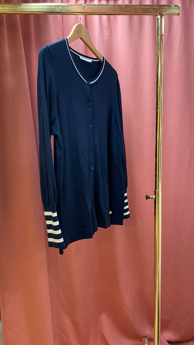 Secondhand donker blauwe cardigan Xandres Gold S6