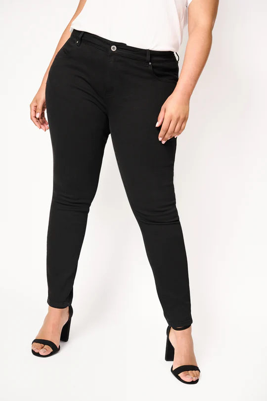 Charlie Slim Fit Black Jeans by Exxcellent