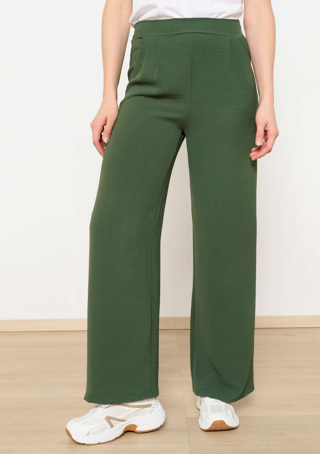 Crinky Kahki Trousers by Lola Liza