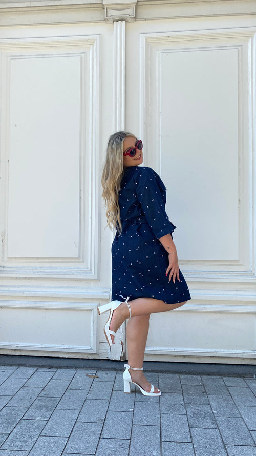 Jeans dress with heart details Stella 130 by Anyday