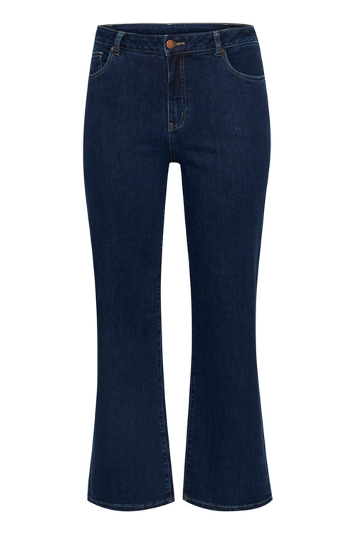 Kanna Flora flared blue jeans by Kaffe Curve