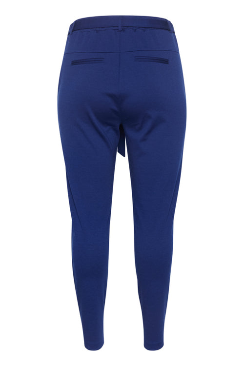 Jenna Belt Pant by Kaffe Curve in Blue