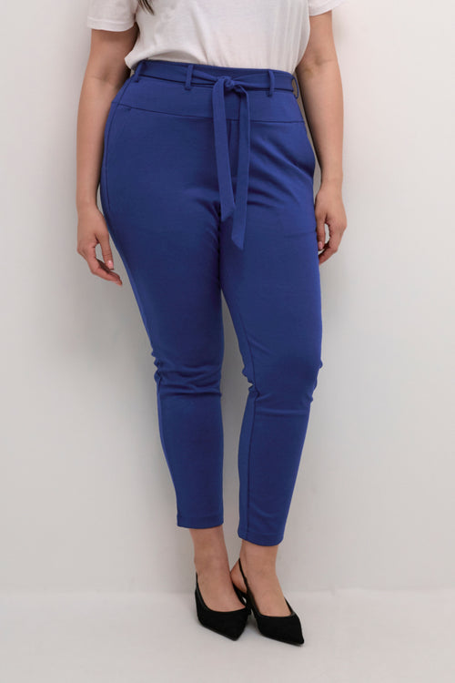 Jenna Belt Pant by Kaffe Curve in Blue