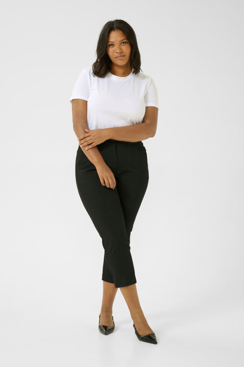 Celia cropped pants by Kaffe curve in Black