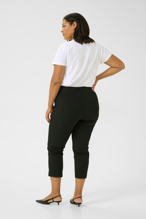 Celia cropped pants by Kaffe curve in Black