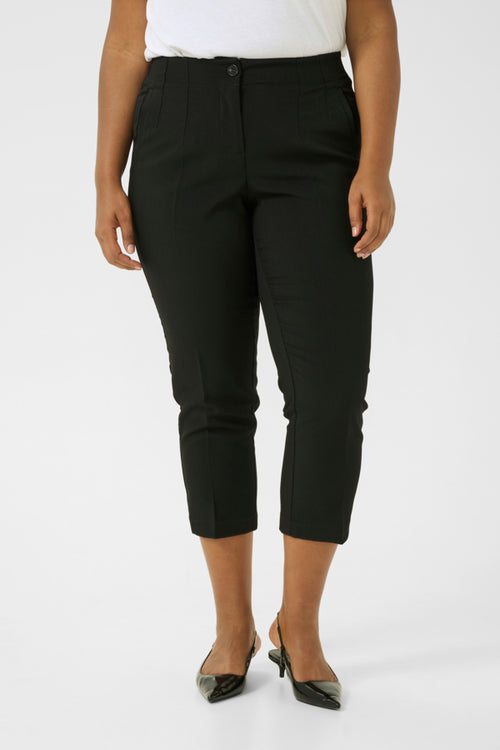 Celia cropped pants by Kaffe curve in Black